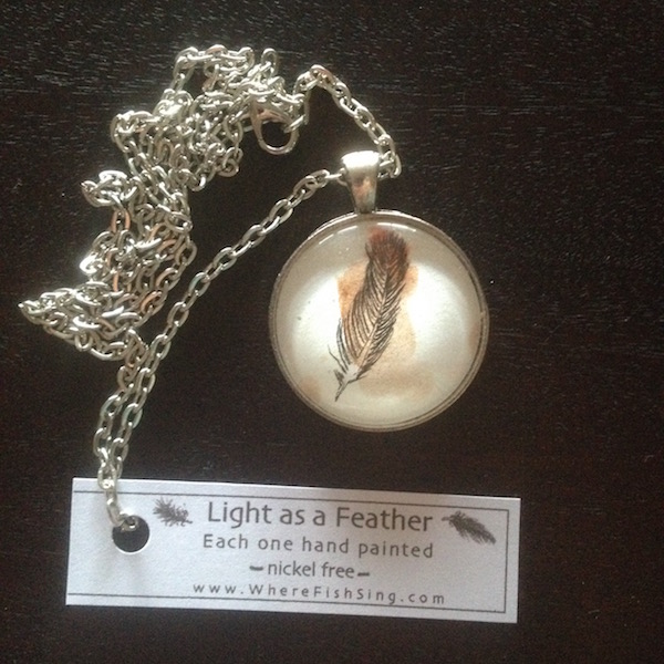 Light as a Feather hand painted jewellery