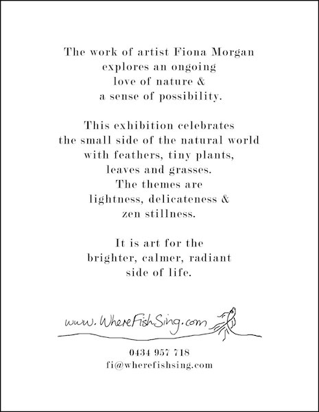 Light as a Feather exhibition postcard 2013