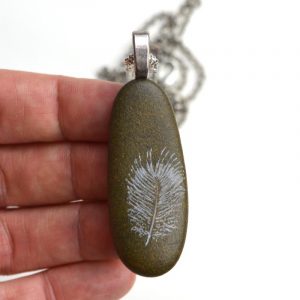 hand painted feather jewellery
