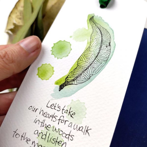 Handmade Bookmark - old trees quote